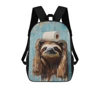 sinyumoney Mochilas Infantiles Impresas En 3D Sloth with Toilet Paper on Head-1 Mochilas Mochilas De Moda Casual Mochila De Día Bonitas Bolsas De Viaje Mochila Casual Para Exteriores Para Niño Y Niña