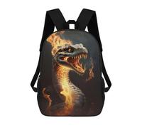 sinyumoney Mochilas Infantiles Impresas En 3D Snake with Fire Mochilas Mochilas De Moda Casual Mochila De Día Bonitas Bolsas De Viaje Mochila Casual Para Exteriores Para Niño Y Niña