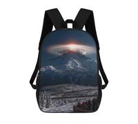 sinyumoney Mochilas Infantiles Impresas En 3D Snow-Capped Mountain Sunrise Mochilas Mochilas De Moda Casual Mochila De Día Bonitas Bolsas De Viaje Mochila Casual Para Exteriores Para Niño Y Niña