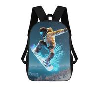 sinyumoney Mochilas Infantiles Impresas En 3D Snowboarder in Action -7 Mochilas Para Libros Para Niños Y Niñas Mochila Escolar Infantil Con Bolsillos Grandes Para Niños 17inch