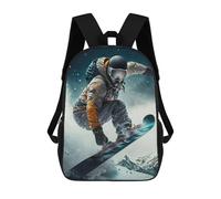 sinyumoney Mochilas Infantiles Impresas En 3D Snowboarder in Action Mochila Escolar Infantil Linda Mochila Informal Para Exteriores Para Niños Estudiantes De Secundaria 17inch