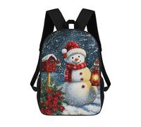 sinyumoney Mochilas Infantiles Impresas En 3D Snowman Lantern Mochilas Escolares Para Niños Y Niñas Mochilas De Viaje Bolsas Para Libros Para La Escuela O Viajes 17inch