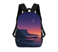 sinyumoney Mochilas Infantiles Impresas En 3D SoCal Coast Lofi Pixel Art Mochilas Para Libros Para Niños Y Niñas Mochila Escolar Infantil Con Bolsillos Grandes Para Niños 17inch