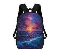 sinyumoney Mochilas Infantiles Impresas En 3D Starry Sunset Sea Mochilas Escolares Para Niños Y Niñas Mochilas De Viaje Bolsas Para Libros Para La Escuela O Viajes 17inch