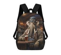 sinyumoney Mochilas Infantiles Impresas En 3D Steampunk Beer Mammoth Mochilas Para Libros Para Niños Y Niñas Mochila Escolar Infantil Con Bolsillos Grandes Para Niños 17inch