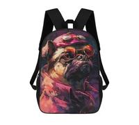 sinyumoney Mochilas Infantiles Impresas En 3D Steampunk Pug Art Print Mochilas Mochilas De Moda Casual Mochila De Día Bonitas Bolsas De Viaje Mochila Casual Para Exteriores Para Niño Y Niña