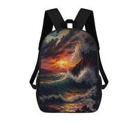 sinyumoney Mochilas Infantiles Impresas En 3D Stormly Ocean V1 Mochila Escolar Infantil Linda Mochila Informal Para Exteriores Para Niños Estudiantes De Secundaria 17inch