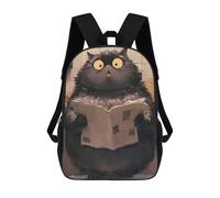 sinyumoney Mochilas Infantiles Impresas En 3D Surprised Cat Reading Newspaper Mochilas Escolares Para Niños Y Niñas Mochilas De Viaje Bolsas Para Libros Para La Escuela O Viajes 17inch