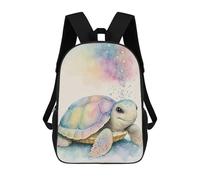 sinyumoney Mochilas Infantiles Impresas En 3D Sweet Turtle in Pastel Mochila Escolar Infantil Linda Mochila Informal Para Exteriores Para Niños Estudiantes De Secundaria 17inch