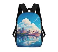 sinyumoney Mochilas Infantiles Impresas En 3D Sydney Opera House Skyline Mochila Escolar Infantil Linda Mochila Informal Para Exteriores Para Niños Estudiantes De Secundaria 17inch