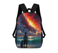 sinyumoney Mochilas Infantiles Impresas En 3D The Last Sunset Mochilas Escolares Para Niños Y Niñas Mochilas De Viaje Bolsas Para Libros Para La Escuela O Viajes 17inch