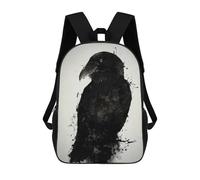 sinyumoney Mochilas Infantiles Impresas En 3D The Raven Mochila Escolar Infantil Linda Mochila Informal Para Exteriores Para Niños Estudiantes De Secundaria 17inch