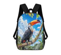 sinyumoney Mochilas Infantiles Impresas En 3D Toucan in Tropical Rainforest Mochilas Escolares Para Niños Y Niñas Mochilas De Viaje Bolsas Para Libros Para La Escuela O Viajes 17inch