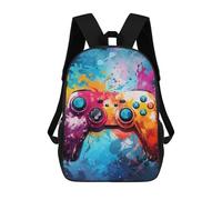 sinyumoney Mochilas Infantiles Impresas En 3D Vibrant Game Controller Artwork -1 Mochilas Para Libros Para Niños Y Niñas Mochila Escolar Infantil Con Bolsillos Grandes Para Niños 17inch