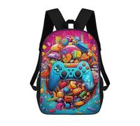 sinyumoney Mochilas Infantiles Impresas En 3D Video Game Controller Artwork Mochilas Para Libros Para Niños Y Niñas Mochila Escolar Infantil Con Bolsillos Grandes Para Niños 17inch