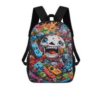 sinyumoney Mochilas Infantiles Impresas En 3D Video Game Skull Chaos Mochilas Escolares Para Niños Y Niñas Mochilas De Viaje Bolsas Para Libros Para La Escuela O Viajes 17inch