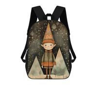sinyumoney Mochilas Infantiles Impresas En 3D Vintage Cute Elf Mochila Escolar Infantil Linda Mochila Informal Para Exteriores Para Niños Estudiantes De Secundaria 17inch