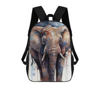 sinyumoney Mochilas Infantiles Impresas En 3D Watercolor Elephant Majesty Mochilas Para Libros Para Niños Y Niñas Mochila Escolar Infantil Con Bolsillos Grandes Para Niños 17inch