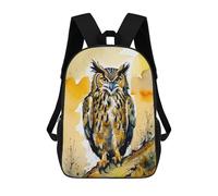 sinyumoney Mochilas Infantiles Impresas En 3D Watercolor Owl Portrait Mochila Escolar Infantil Linda Mochila Informal Para Exteriores Para Niños Estudiantes De Secundaria 17inch