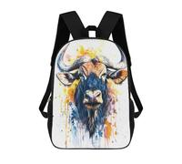 sinyumoney Mochilas Infantiles Impresas En 3D Watercolor Wildebeest Mochila Escolar Infantil Linda Mochila Informal Para Exteriores Para Niños Estudiantes De Secundaria 17inch