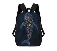 sinyumoney Mochilas Infantiles Impresas En 3D Whale Shark Gold Mochila Escolar Infantil Linda Mochila Informal Para Exteriores Para Niños Estudiantes De Secundaria 17inch