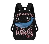 sinyumoney Mochilas Infantiles Impresas En 3D Whales Marine Biologist Se Mochila Escolar Infantil Linda Mochila Informal Para Exteriores Para Niños Estudiantes De Secundaria 17inch