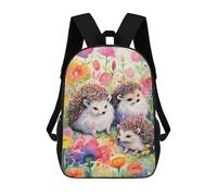 sinyumoney Mochilas Infantiles Impresas En 3D Whimsical Hedgehog Mochilas Para Libros Para Niños Y Niñas Mochila Escolar Infantil Con Bolsillos Grandes Para Niños 17inch
