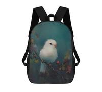 sinyumoney Mochilas Infantiles Impresas En 3D White Bird on Branch Mochila Escolar Infantil Linda Mochila Informal Para Exteriores Para Niños Estudiantes De Secundaria 17inch