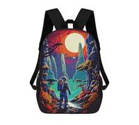 sinyumoney Mochilas Infantiles Impresas En 3D Wild Space Forest Mochilas Para Libros Para Niños Y Niñas Mochila Escolar Infantil Con Bolsillos Grandes Para Niños 17inch