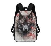 sinyumoney Mochilas Infantiles Impresas En 3D Wolf Cherry Blossoms Mochilas Mochilas De Moda Casual Mochila De Día Bonitas Bolsas De Viaje Mochila Casual Para Exteriores Para Niño Y Niña