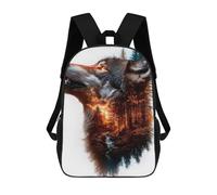 sinyumoney Mochilas Infantiles Impresas En 3D Wolf Forest Dream Mochila Escolar Infantil Linda Mochila Informal Para Exteriores Para Niños Estudiantes De Secundaria 17inch