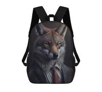 sinyumoney Mochilas Infantiles Impresas En 3D Wolf Suit Animal Mochila Escolar Infantil Linda Mochila Informal Para Exteriores Para Niños Estudiantes De Secundaria 17inch