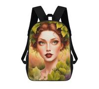 sinyumoney Mochilas Infantiles Impresas En 3D Woman With Green Eyes Mochilas Escolares Para Niños Y Niñas Mochilas De Viaje Bolsas Para Libros Para La Escuela O Viajes 17inch