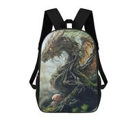 sinyumoney Mochilas Infantiles Impresas En 3D Wooden Dragon in Forest Mochilas Para Libros Para Niños Y Niñas Mochila Escolar Infantil Con Bolsillos Grandes Para Niños 17inch