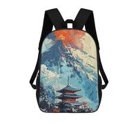 sinyumoney Mochilas Japan Vintage Eruption Mochila Escolar Para Niños Mochila Escolar Impresa En 3D Para Niños Estudiantes De Primaria Y Secundaria 17inch