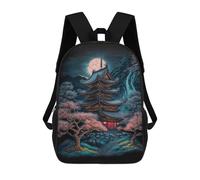sinyumoney Mochilas Japanese Shrine Mochila Escolar Para Niños Mochila Escolar Impresa En 3D Para Niños Estudiantes De Primaria Y Secundaria 17inch