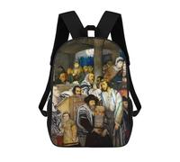 sinyumoney Mochilas Jews Praying in Synagogue Mochila Escolar Para Niños Mochila Escolar Impresa En 3D Para Niños Estudiantes De Primaria Y Secundaria 17inch