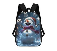 sinyumoney Mochilas Joyful Snowman with Toilet Paper Mochila Escolar Para Niños Mochila Escolar Impresa En 3D Para Niños Estudiantes De Primaria Y Secundaria 17inch