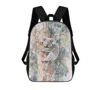 sinyumoney Mochilas Koala in Tree Watercolor Mochila Escolar Para Niños Mochila Escolar Impresa En 3D Para Niños Estudiantes De Primaria Y Secundaria 17inch