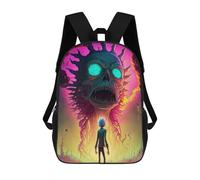 sinyumoney Mochilas Monster in The Sky Mochila Escolar Para Niños Mochila Escolar Impresa En 3D Para Niños Estudiantes De Primaria Y Secundaria 17inch