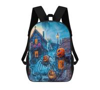 sinyumoney Mochilas Monsters And Pumpkins on Halloween Mochila Escolar Para Niños Mochila Escolar Impresa En 3D Para Niños Estudiantes De Primaria Y Secundaria 17inch