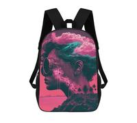 sinyumoney Mochilas Neon Dreamscape -17 Mochila Escolar Para Niños Mochila Escolar Impresa En 3D Para Niños Estudiantes De Primaria Y Secundaria 17inch