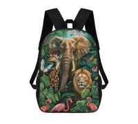 sinyumoney Mochilas Para Niños 17inch Mochila Amazon Jungle Safari Animals Mochila Impresa En 3D Para La Escuela Mochila De Moda Mochilas De Viaje Mochilas Escolares Para La Escuela O Para Viajar