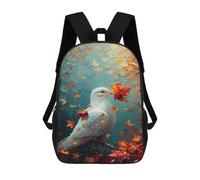 sinyumoney Mochilas Para Niños 17inch Mochila Autumn Leaf Dove Art Print Mochila Impresa En 3D Para La Escuela Mochila De Moda Mochilas De Viaje Mochilas Escolares Para La Escuela O Para Viajar