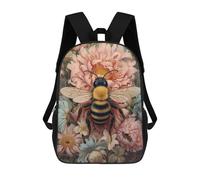 sinyumoney Mochilas Para Niños 17inch Mochila Bee on Flowers Art Print Mochila Impresa En 3D Para La Escuela Mochila De Moda Mochilas De Viaje Mochilas Escolares Para La Escuela O Para Viajar