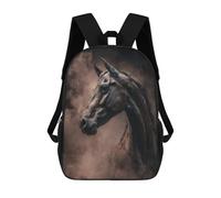sinyumoney Mochilas Para Niños 17inch Mochila Black Horse Portrait Mochila Impresa En 3D Para La Escuela Mochila De Moda Mochilas De Viaje Mochilas Escolares Para La Escuela O Para Viajar