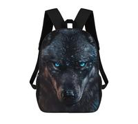 sinyumoney Mochilas Para Niños 17inch Mochila Black Wolf Blue Eyes Art Mochila Impresa En 3D Para La Escuela Mochila De Moda Mochilas De Viaje Mochilas Escolares Para La Escuela O Para Viajar