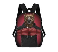 sinyumoney Mochilas Para Niños 17inch Mochila Boxer Pit Bull Terrier Mochila Impresa En 3D Para La Escuela Mochila De Moda Mochilas De Viaje Mochilas Escolares Para La Escuela O Para Viajar