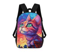 sinyumoney Mochilas Para Niños 17inch Mochila Cat Colorful Paint Mochila Impresa En 3D Para La Escuela Mochila De Moda Mochilas De Viaje Mochilas Escolares Para La Escuela O Para Viajar