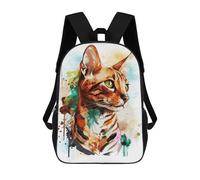 sinyumoney Mochilas Para Niños 17inch Mochila Colorful Bengal Cat Art Mochila Impresa En 3D Para La Escuela Mochila De Moda Mochilas De Viaje Mochilas Escolares Para La Escuela O Para Viajar